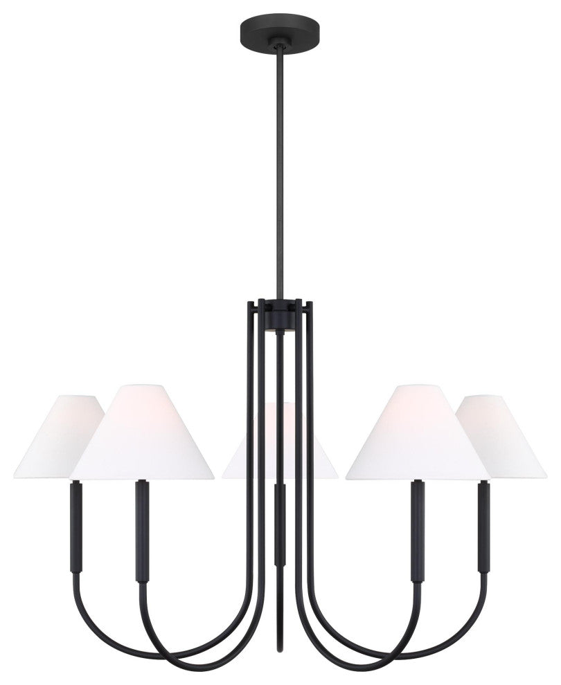 Porteau 6-Light Indoor Large Chandelier, Midnight Black