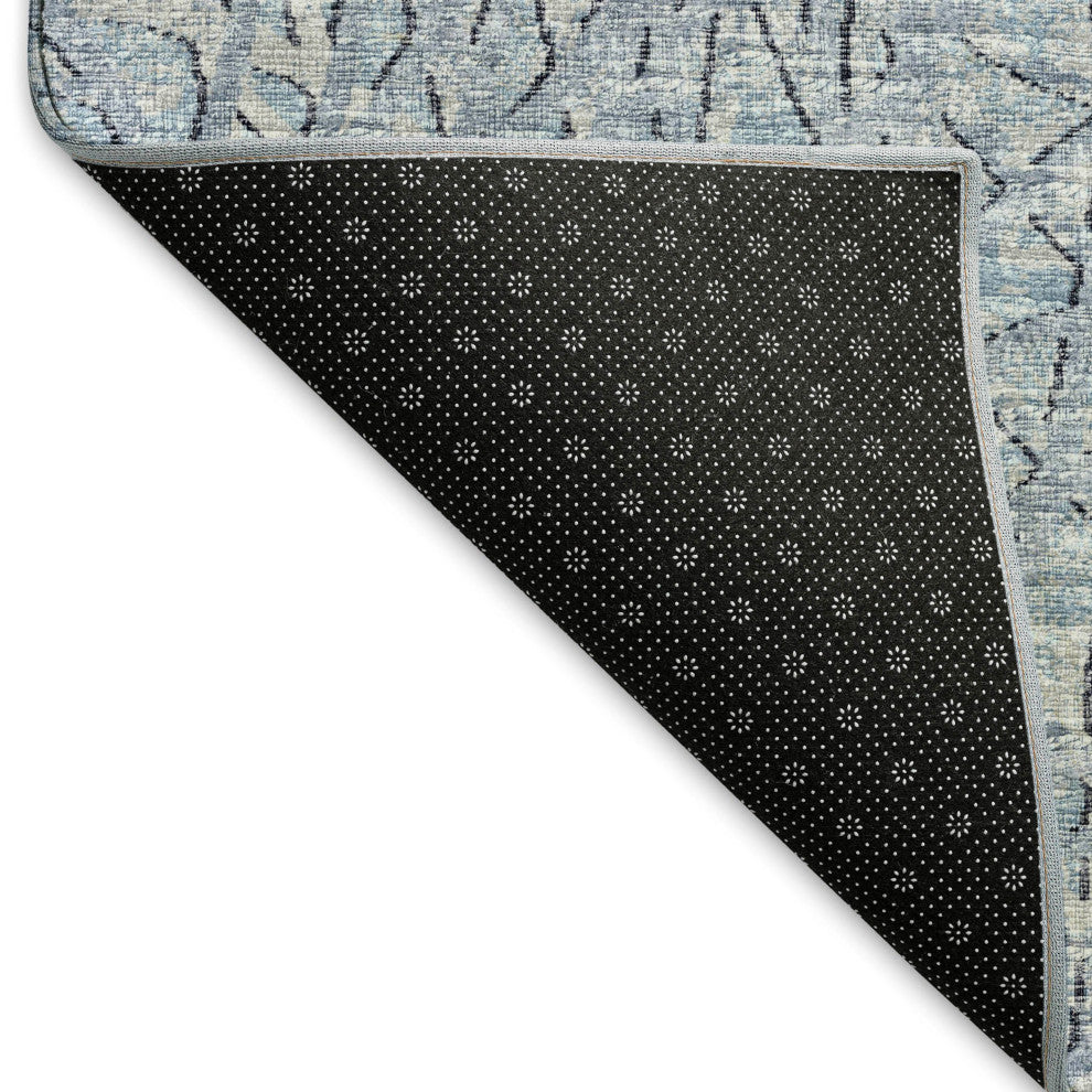 Premium Machine Washable Mayfield AMF35 Blue 9' x 12' Rug