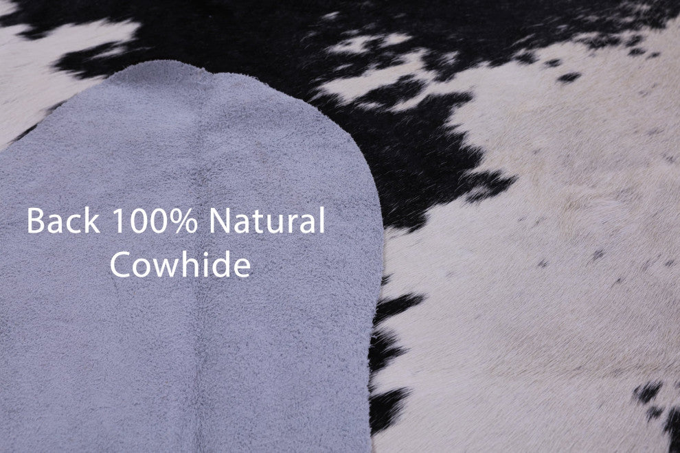 6' 10" X 5' 9" Organic Natural Hair-On Cowhide Area Rug C1666