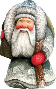 Here Comes Old World Santa, Woodcarved Figurine