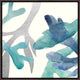 Aquamarine II, 37.25"x37.25", Espresso Natural Wood Gallery Floater