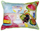 Betsy Drake Wine & Cheese Small Indoor/Outdoor Pillow 11x14