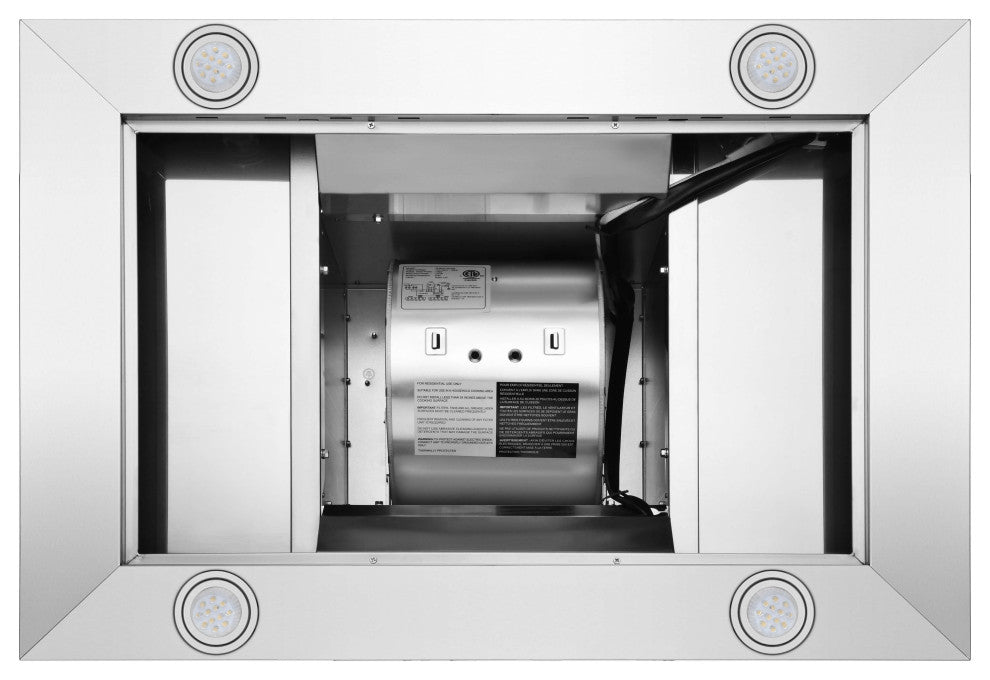 Blue Ocean 30" RH10I Stainless Steel Island Mount Kitchen Range Hood, 760 CFM