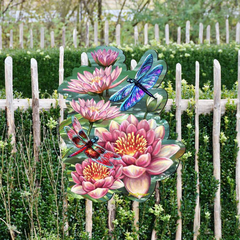 Dragonflies and Water Lilies Wildlife Wall Decor D. Gelsinger
