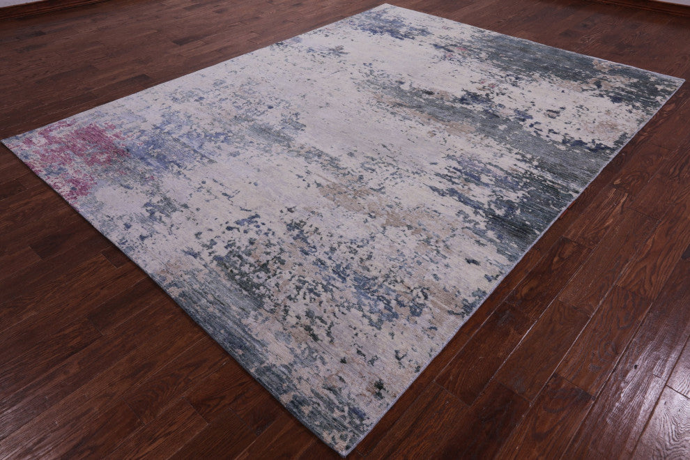 Abstract Handmade Wool & Silk Rug 7' 10" X 10' 4" - Q15533