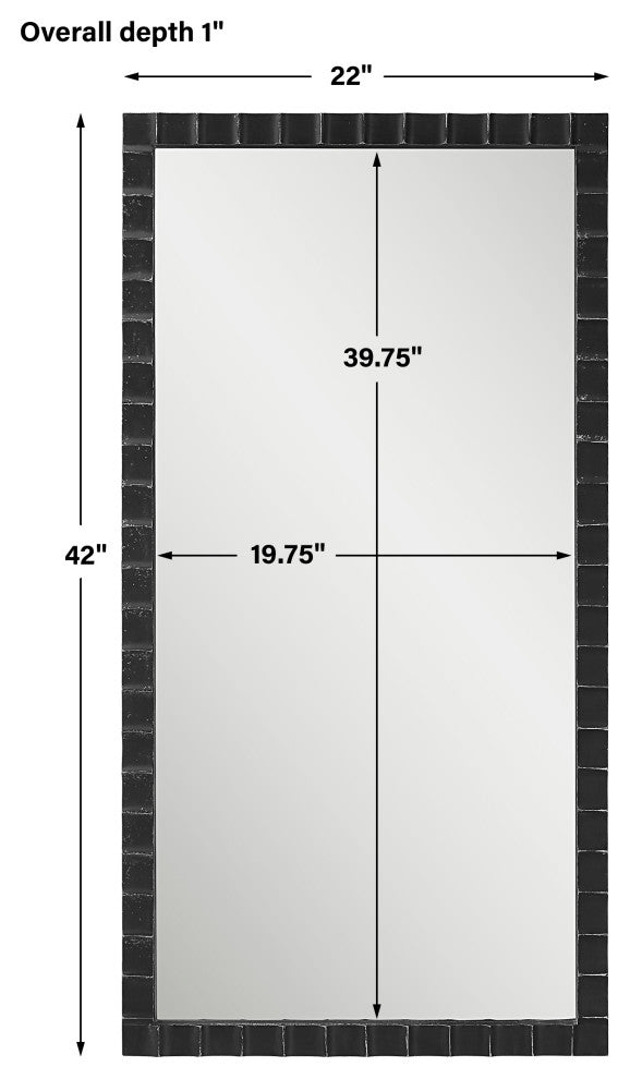 Uttermost Dandridge Black Industrial Mirror