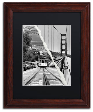 'San Francisco Cable Car' Matted Framed Canvas Art by Philippe Hugonnard