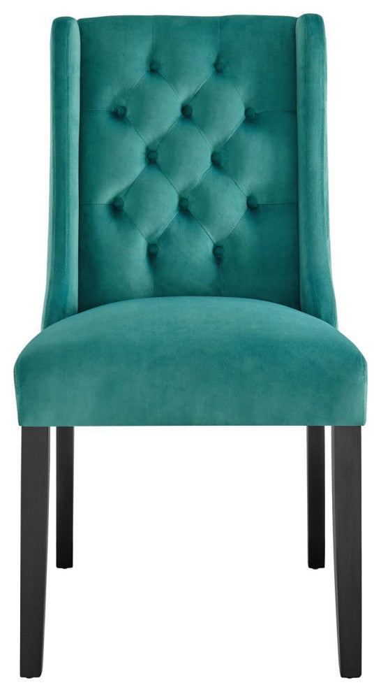Baronet Performance Velvet Dining Chairs, Set of 2, Teal