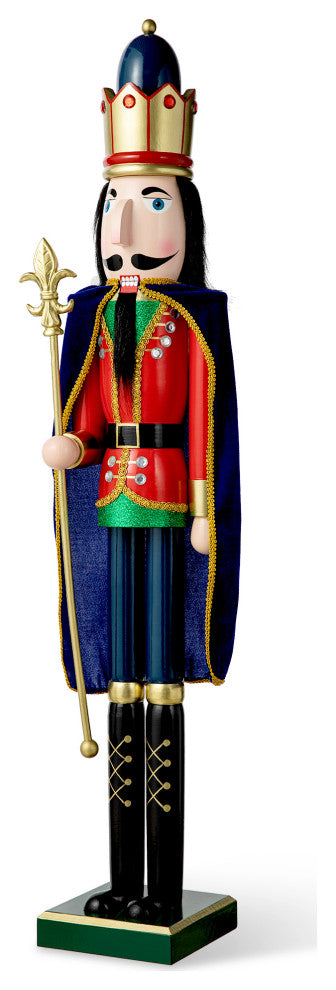 36"H Wooden Christmas King Nutcracker