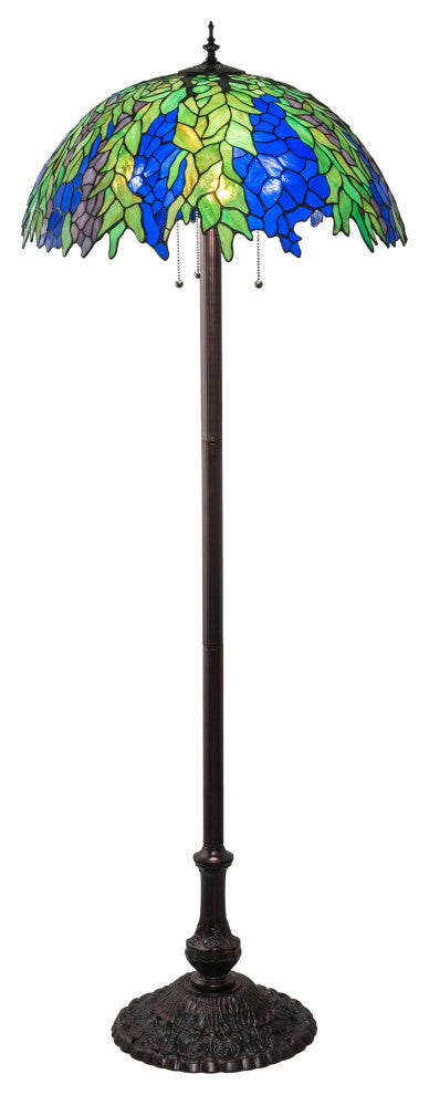 62 High Tiffany Honey Locust Floor Lamp