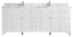 Sonoma 84 Double Sink Reeded Bath Vanity in White 2" Carrara Marble