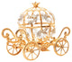 24K Gold Plated Crystal Studded Small Cinderella Pumpkin Coach Ornament