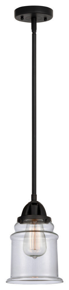 Canton Mini Pendant, Matte Black, Clear, Clear