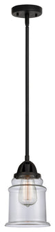Canton Mini Pendant, Matte Black, Clear, Clear