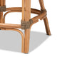 Kyle Modern Bohemian Natural Brown Woven Rattan Counter Stool with Cushion