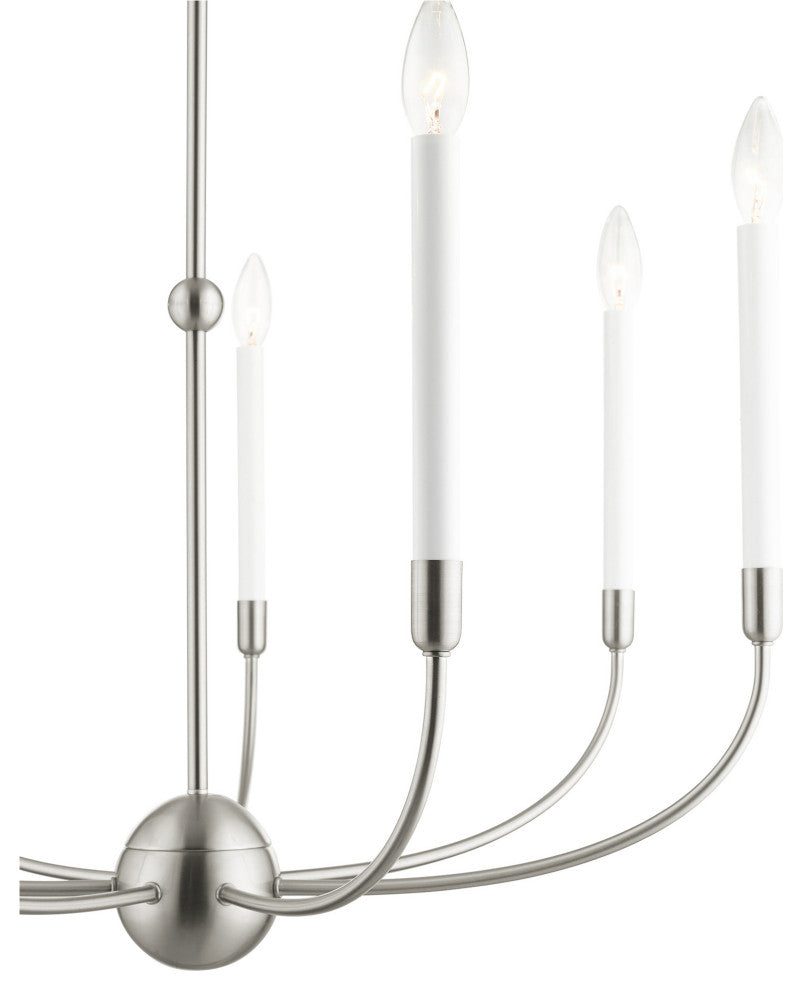 Livex Lighting Clairmont 7 Light Brushed Nickel Chandelier