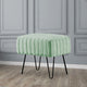 Serenta Super Mink Ottoman, Sea Foam, 19''x13''x17''