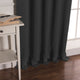 BANDTAB -Thermal Insulated Blackout Knotted Tab Curtain Set, Dark.grey, 52" W X