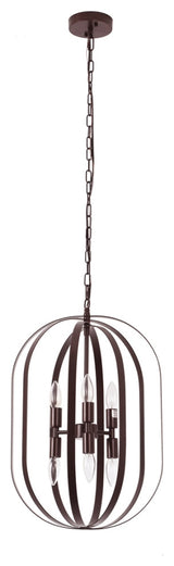CHLOE Lighting CH6S803RB15-UP6 PEPPER Transitional 6 Light Black Ceiling Pendant
