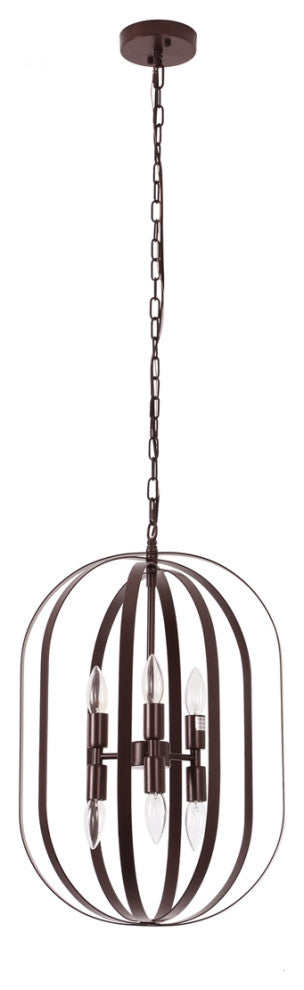 CHLOE Lighting CH6S803RB15-UP6 PEPPER Transitional 6 Light Black Ceiling Pendant