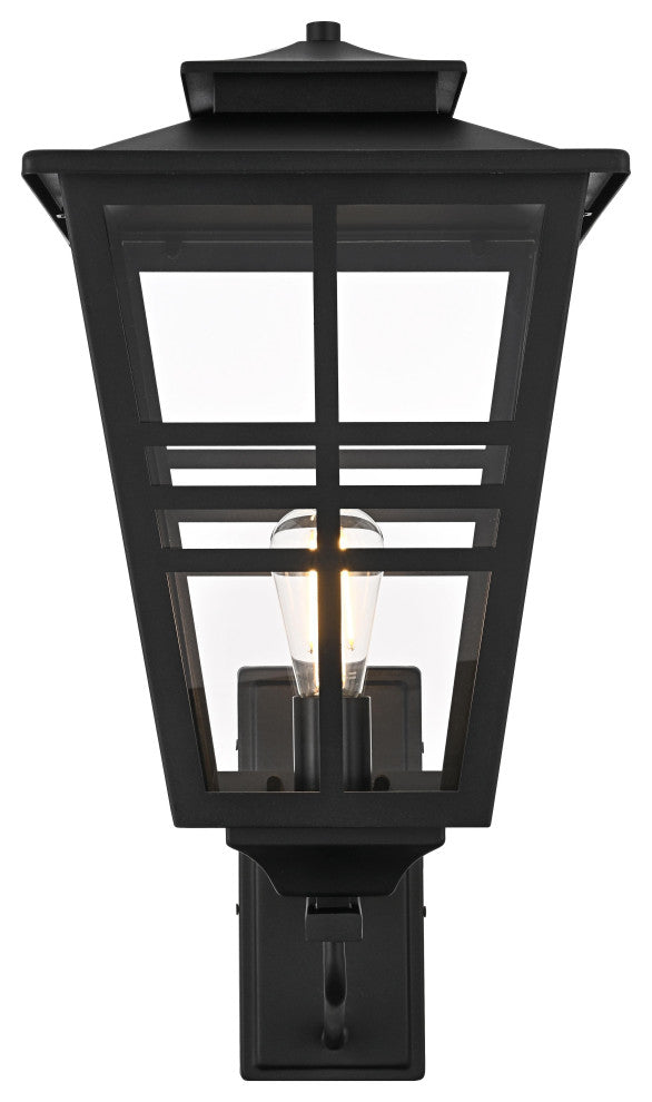 Home Living 12" Outdoor Wall Sconce, Black