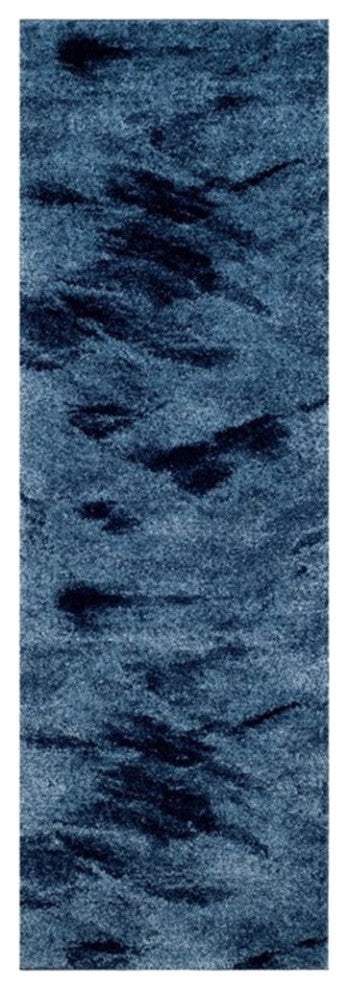 Safavieh Retro 2'6" X 4' Power Loomed Rug in Light Blue and Blue