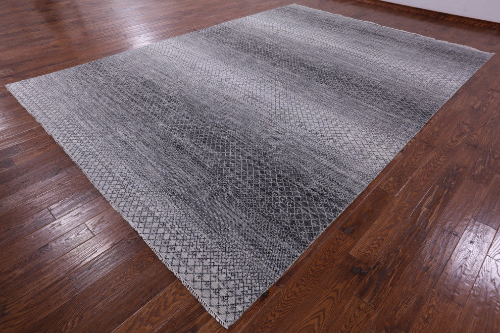 9' 11" X 14' 1" Savannah Grass Handmade Wool Rug - Q13193
