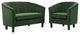 Prospect Channel Tufted Performance Velvet Loveseat and Armchair Set Emerald