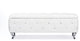 Baxton Studio Seine White Leather Contemporary Storage Ottoman