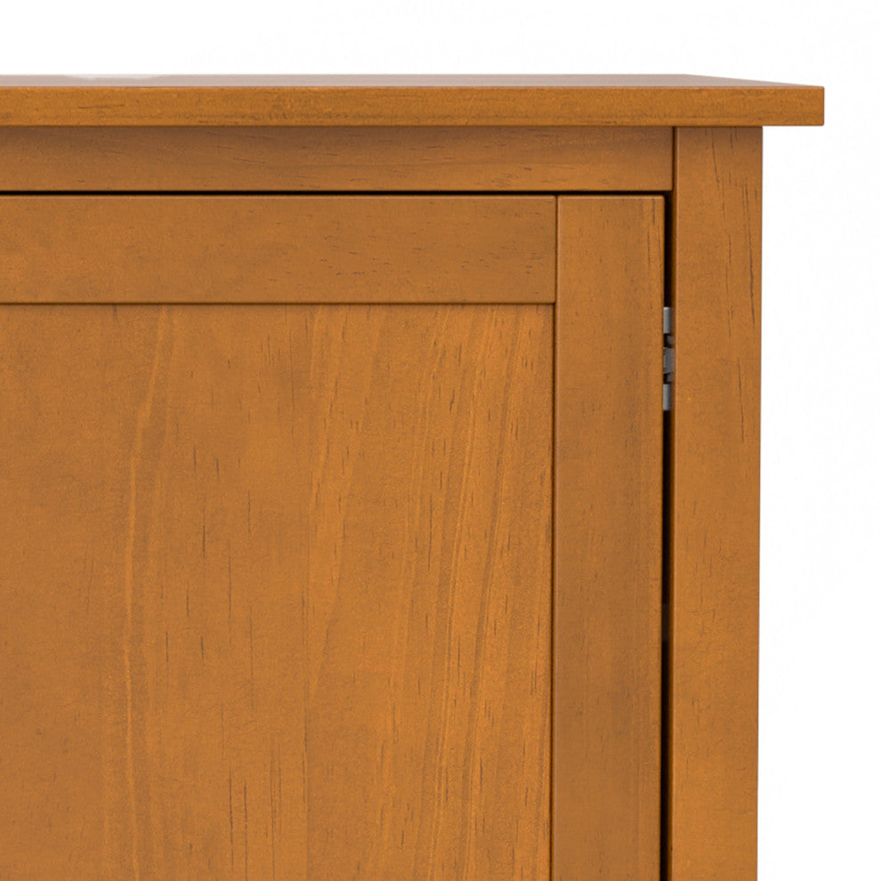 Warm Shaker Solid Wood 60" TV Media Stand, Light Golden Brown For TVs up to65"