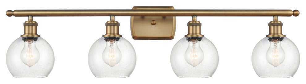 Innovations 516-4W-BB-G124-6-LED 4 Light Bath Vanity Light, Brushed Brass