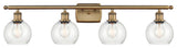 Innovations 516-4W-BB-G124-6-LED 4 Light Bath Vanity Light, Brushed Brass