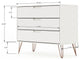 Rockefeller Dresser and Nightstand, 2-Piece Set, White