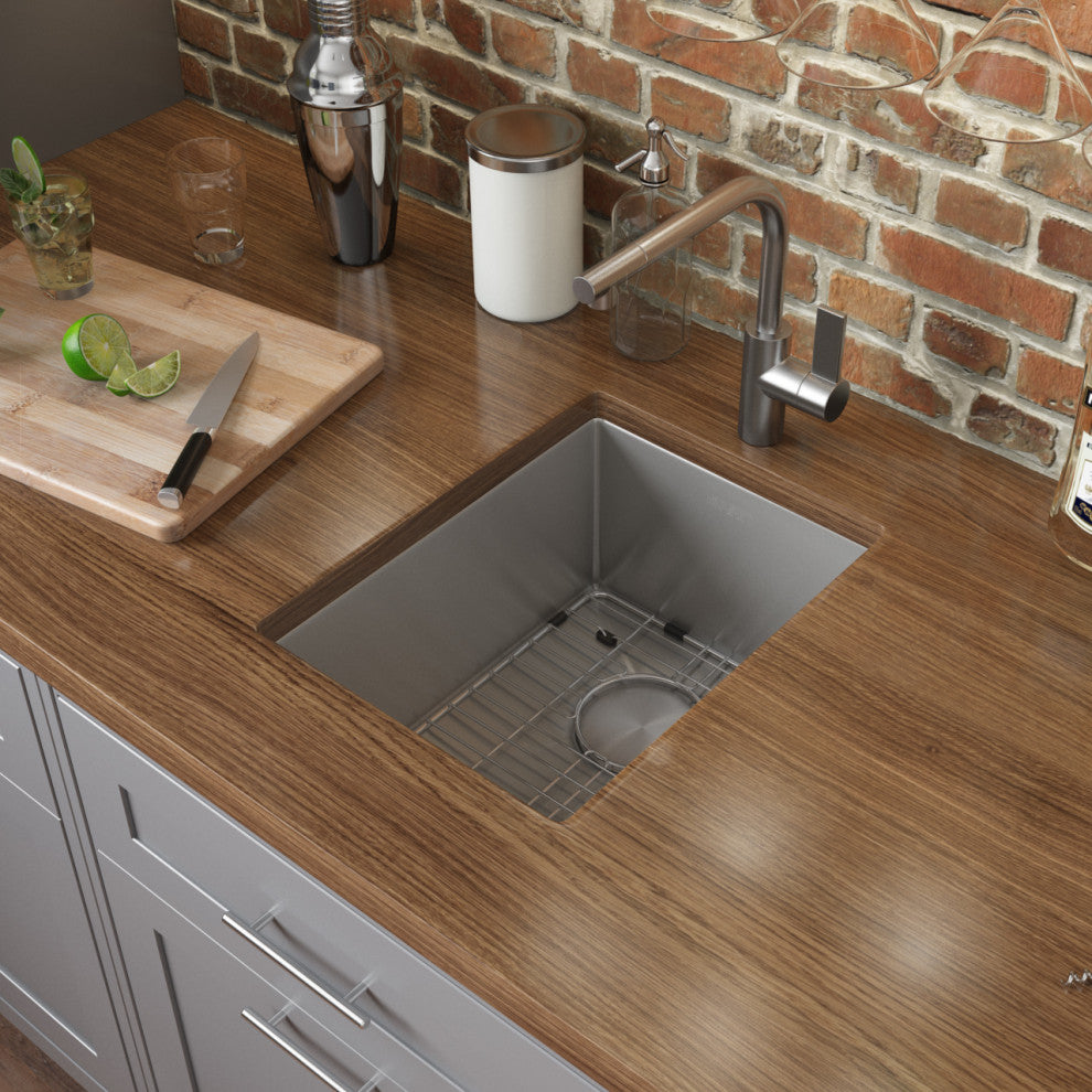 Ruvati RVH7116 16x18" Undermount Bar Prep Tight Raduis Kitchen Sink