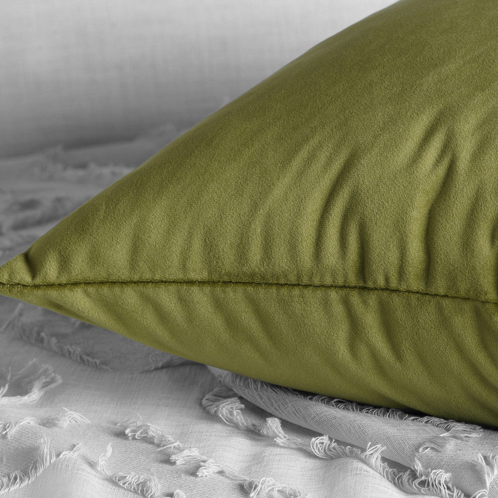 Heritage Plush Velvet Cushion Cover Pair, Retro Green, 18w X 18l