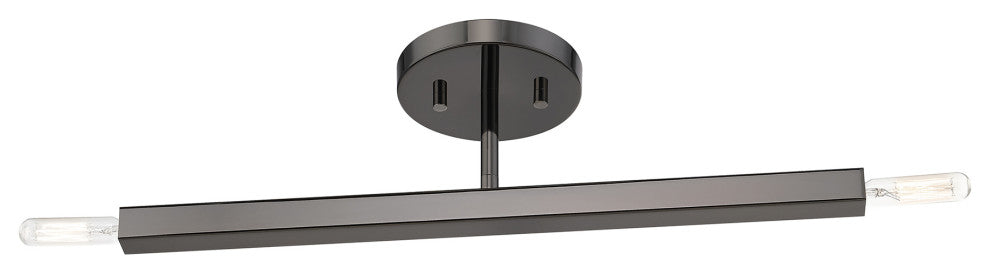 Livex Lighting Monaco 2-Light Black Chrome Semi-Flush