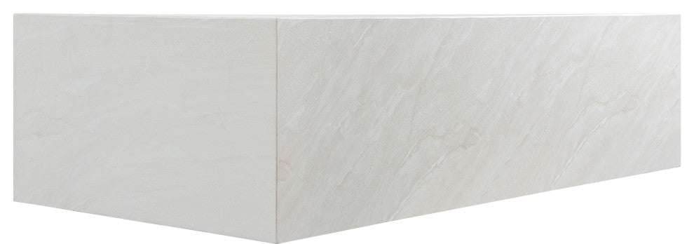 Piazza Finished Concrete Indoor/Outdoor Coffee Table, Off White