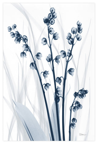"Radiant Blues 1" Frameless Free Floating Panel Graphic Wall Art, 48"x32"