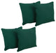 18" Double-Corded Solid Twill Square Throw Pillows, Set of 4, Forest Green