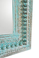 Blue Wash Carved Moulding Mirror