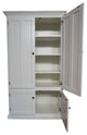 Extra Wide Coastal Kitchen Pantry Cabinet, Bright White