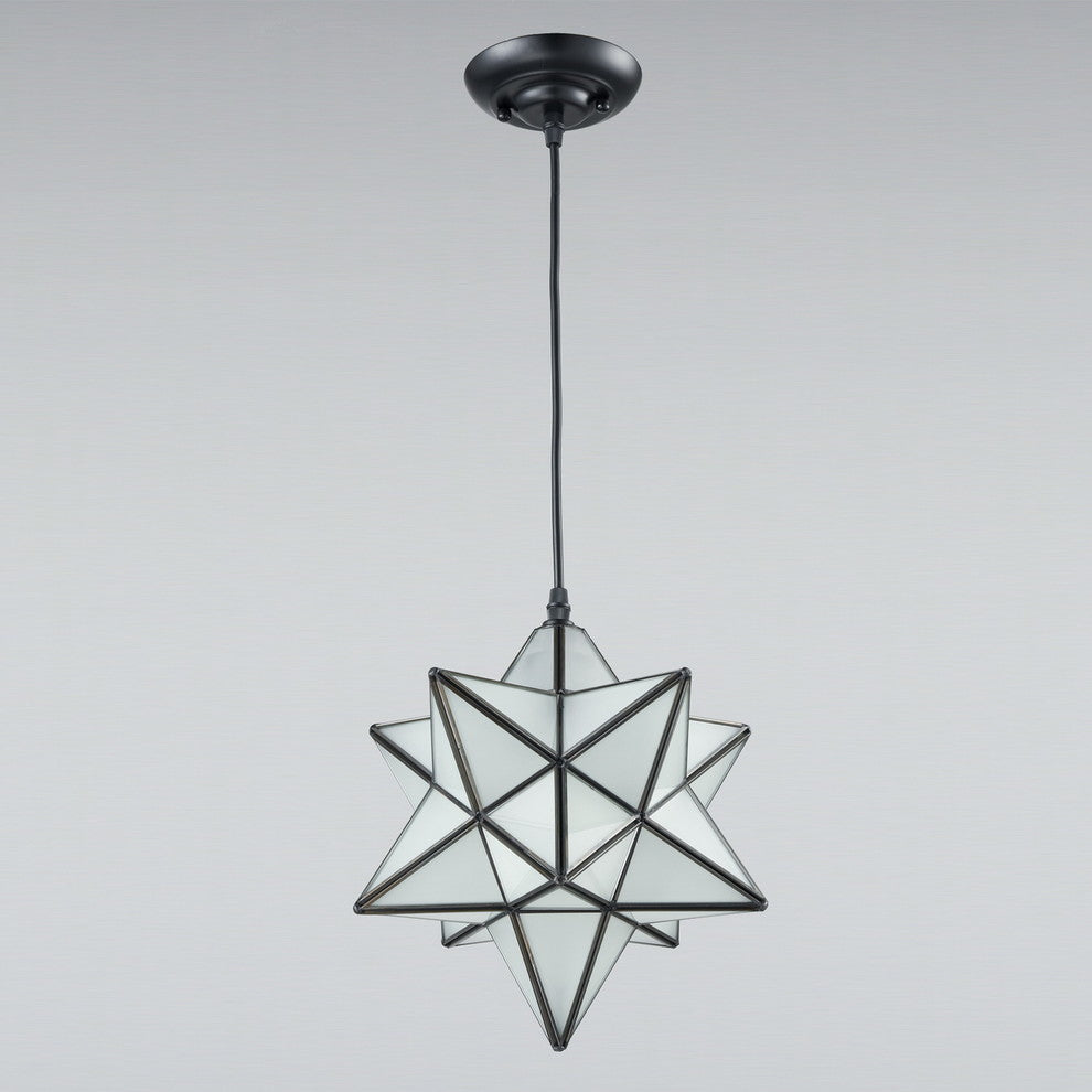 Moravian Style Pendant Lights Modern Star Pendant Lighting, 12'''', Frosted