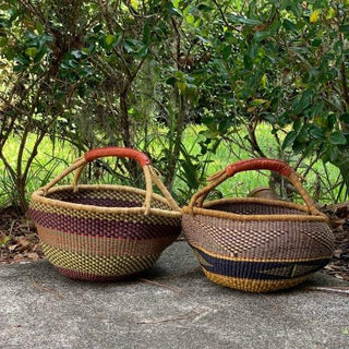 Bolga Market Basket, Large, Mixed Colors
