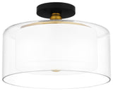 Quoizel ROW1714MBK 2-Light Semi Flush Mount, Rowland