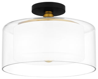Quoizel ROW1714MBK 2-Light Semi Flush Mount, Rowland