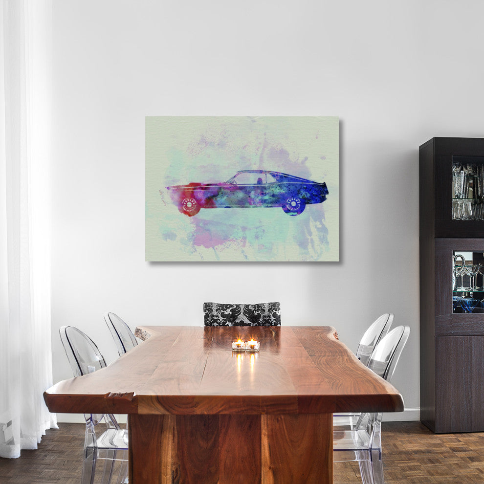 "Ford Mustang Watercolor 1" Fine Art Print