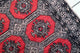 Handmade Vintage Uzbek Bukhara Rug 2.7'x4.1', 84cmx127cm, 1970s
