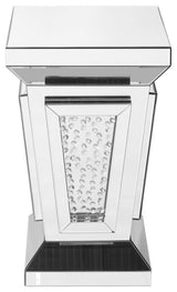 Crystal End Table, Clear Mirror Finish