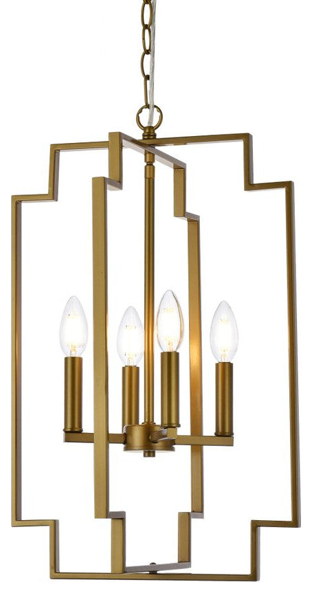 Robin 4-Light Pendant, Brass