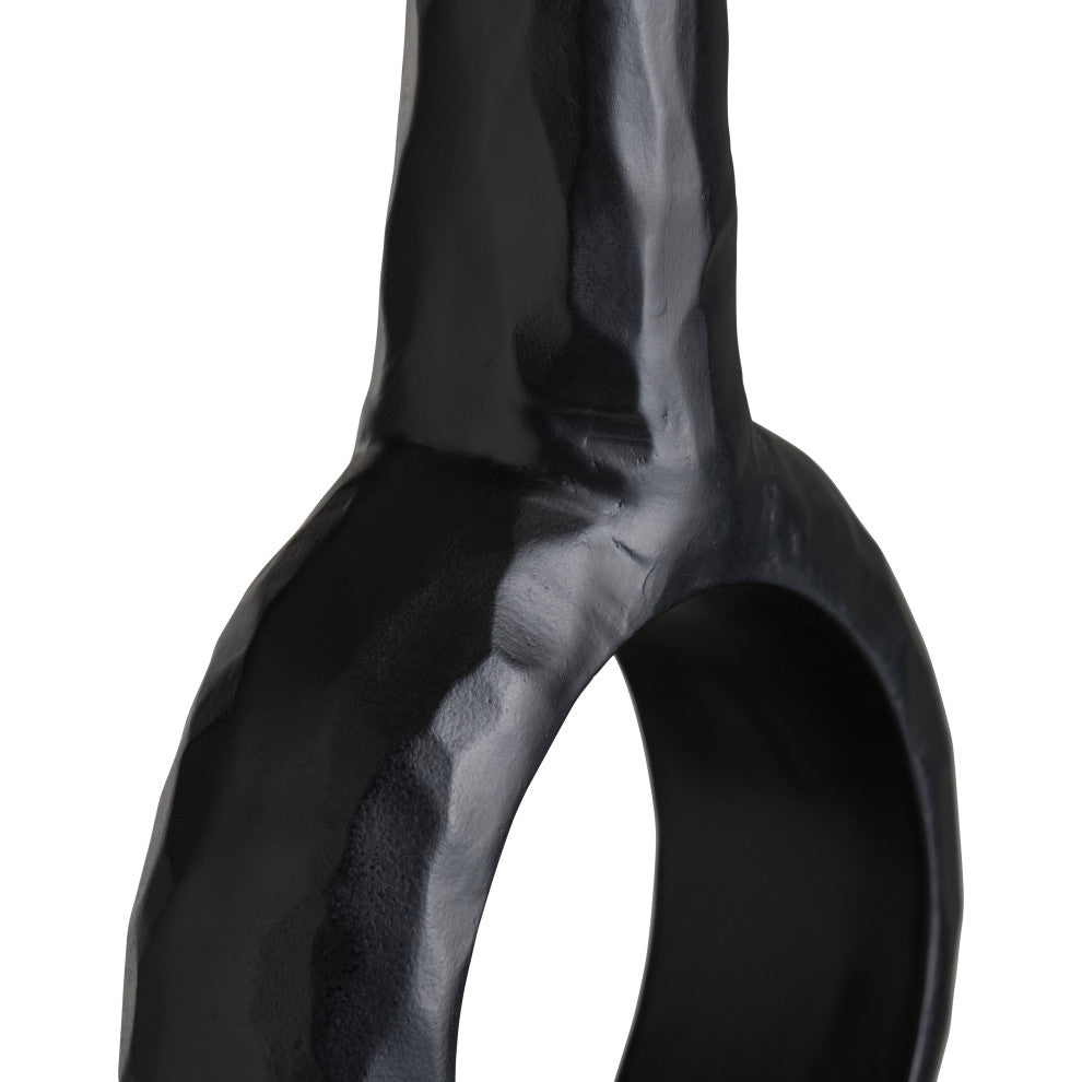 38.75"H Black Resin Table Lamps With White Drum Shade, Set of 2